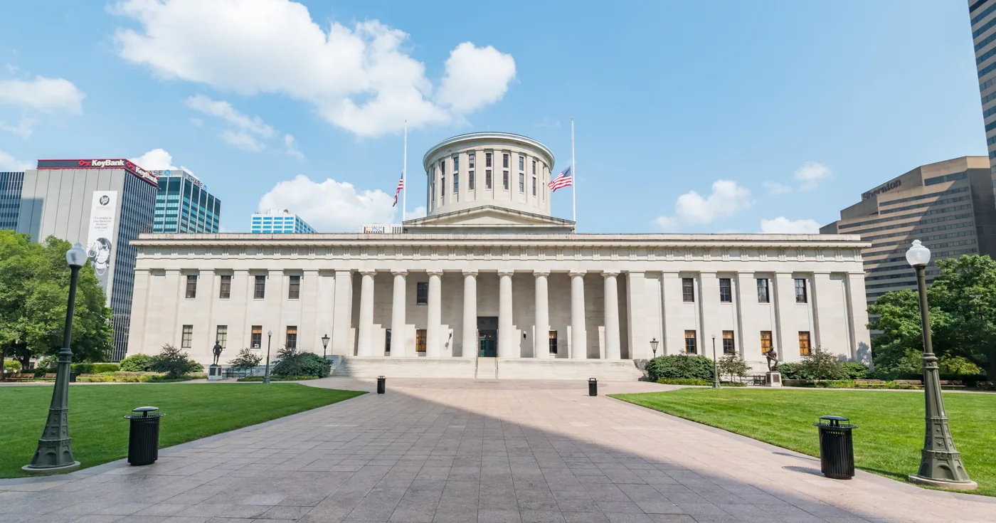 Ohio Statehouse exterior in Columbus