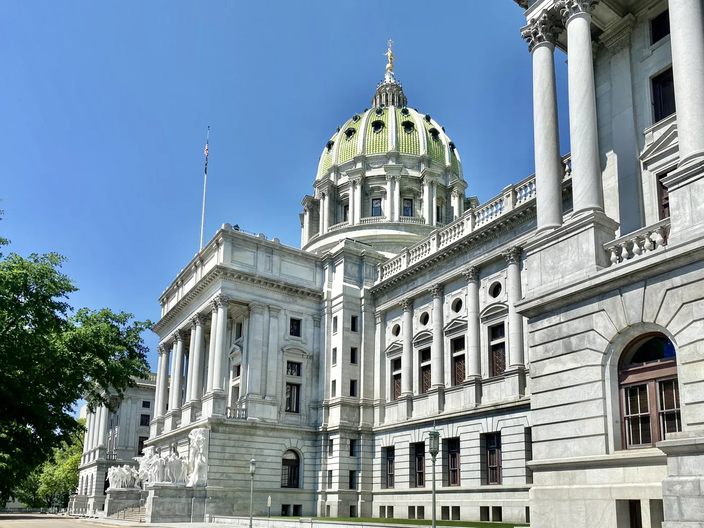 Pennsylvania State Capitol exterior in Harrisburg